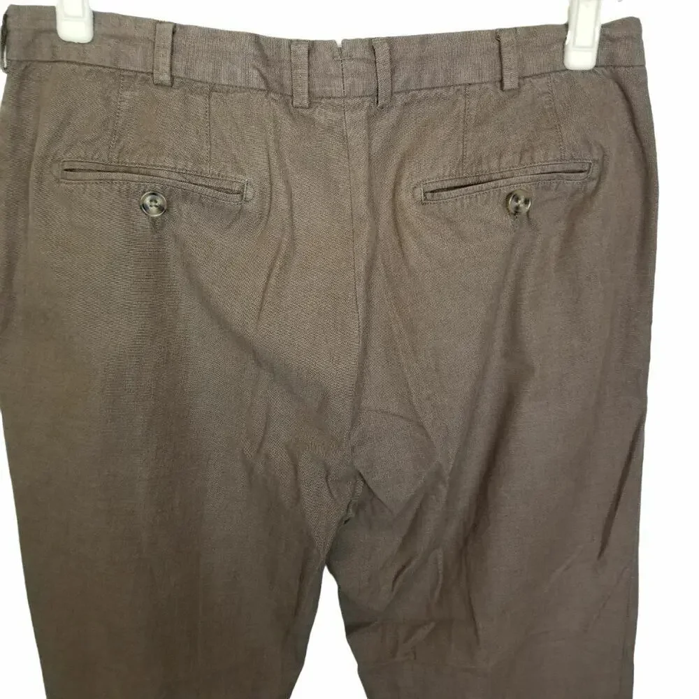 Peter Millar Mens Chinos Khaki Pants Size 35 Straight Leg Preppy Cotton Casual